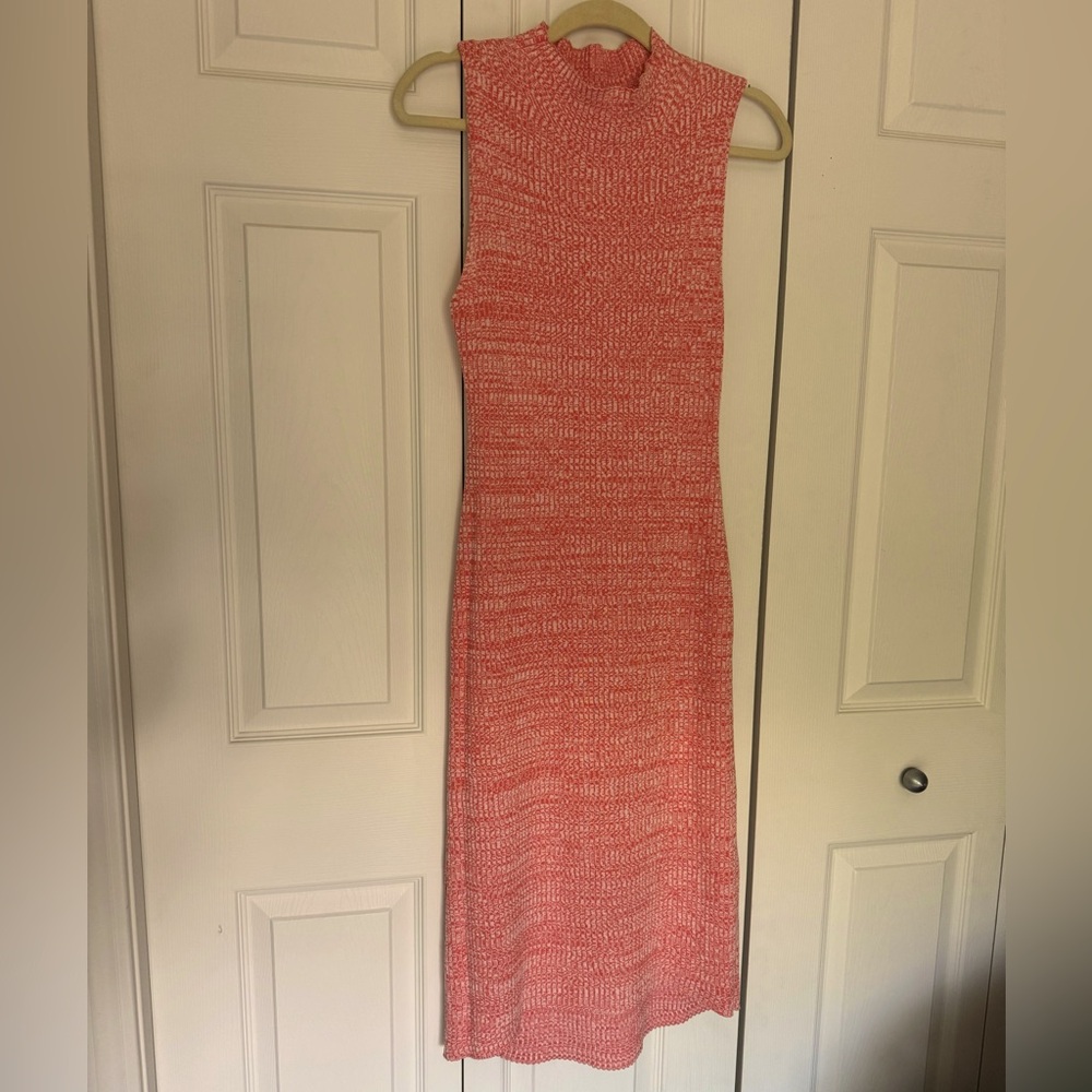 Mock neck midi dress